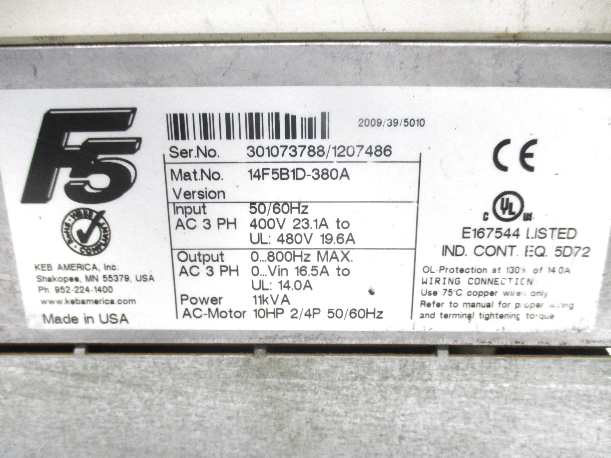 KEB 14F5B1D-380A UNMP