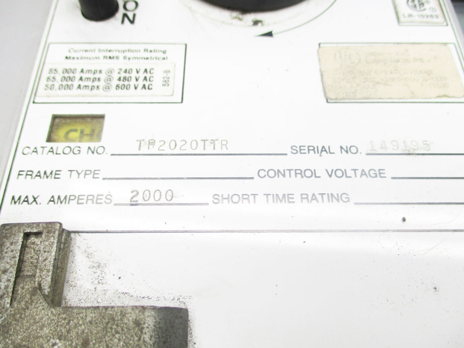 GENERAL ELECTRIC TP2020TTR 2000A 600V (AS PICTURED) UNMP