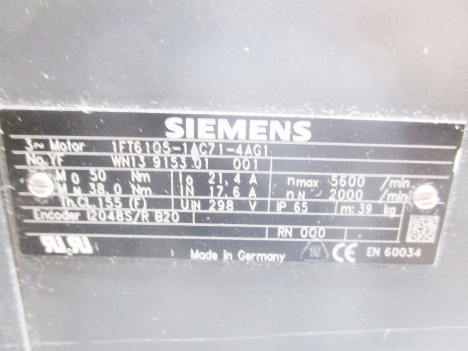 SIEMENS 1FT6105-1AC71-4AG1  NSNP