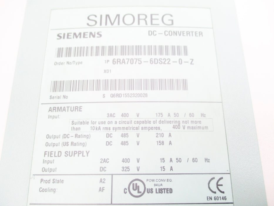 SIEMENS 6RA7075-6DS22-0-Z NSNP