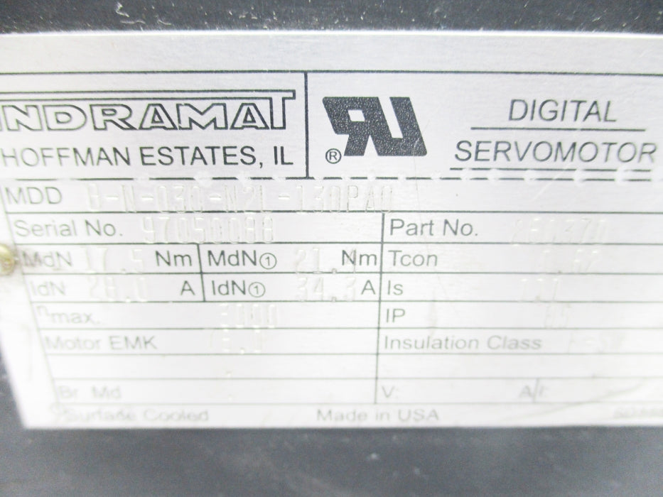 INDRAMAT MDD-B-N-030-N2L-130PA0 UNMP