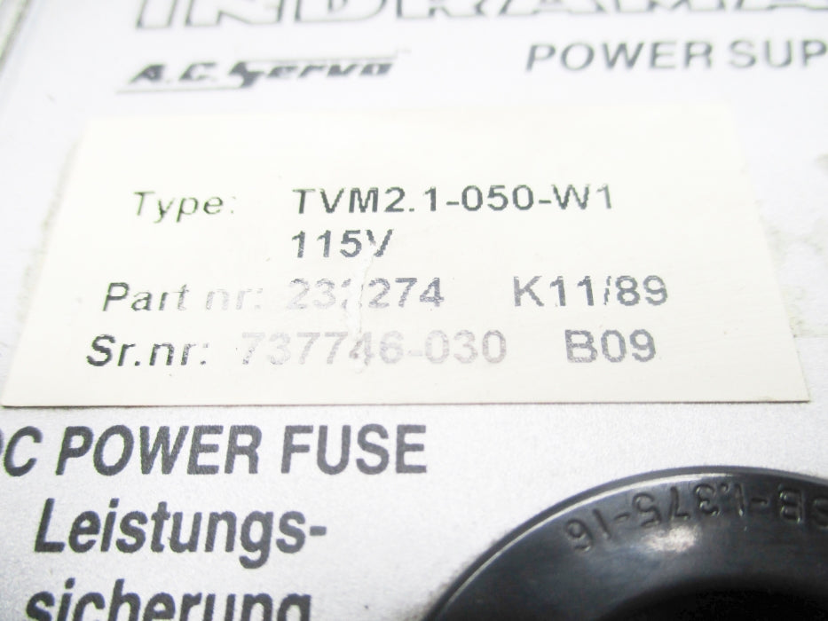 INDRAMAT TVM2.1-050-W1 UNMP
