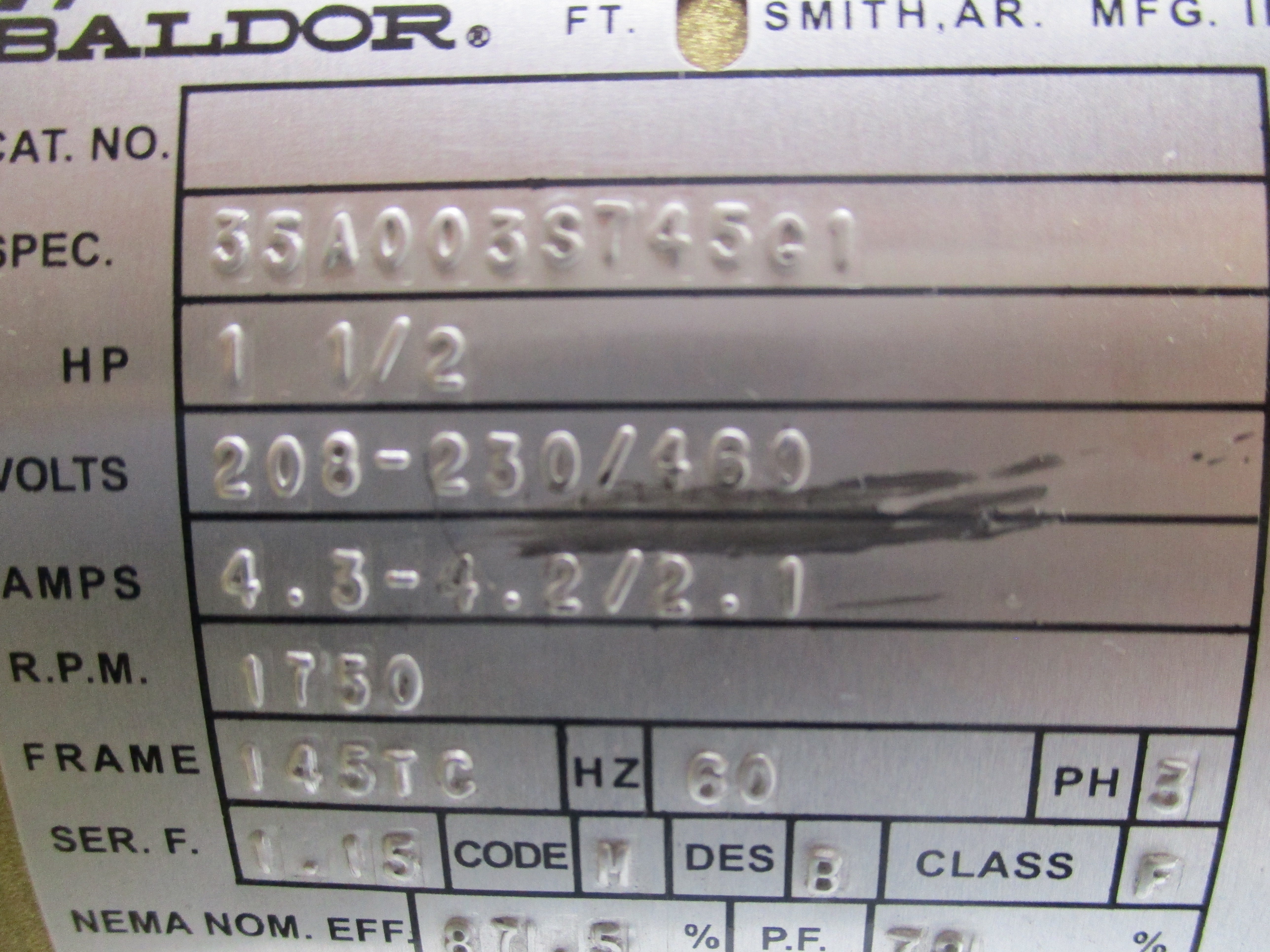 BALDOR 35A003S745G1 UNMP