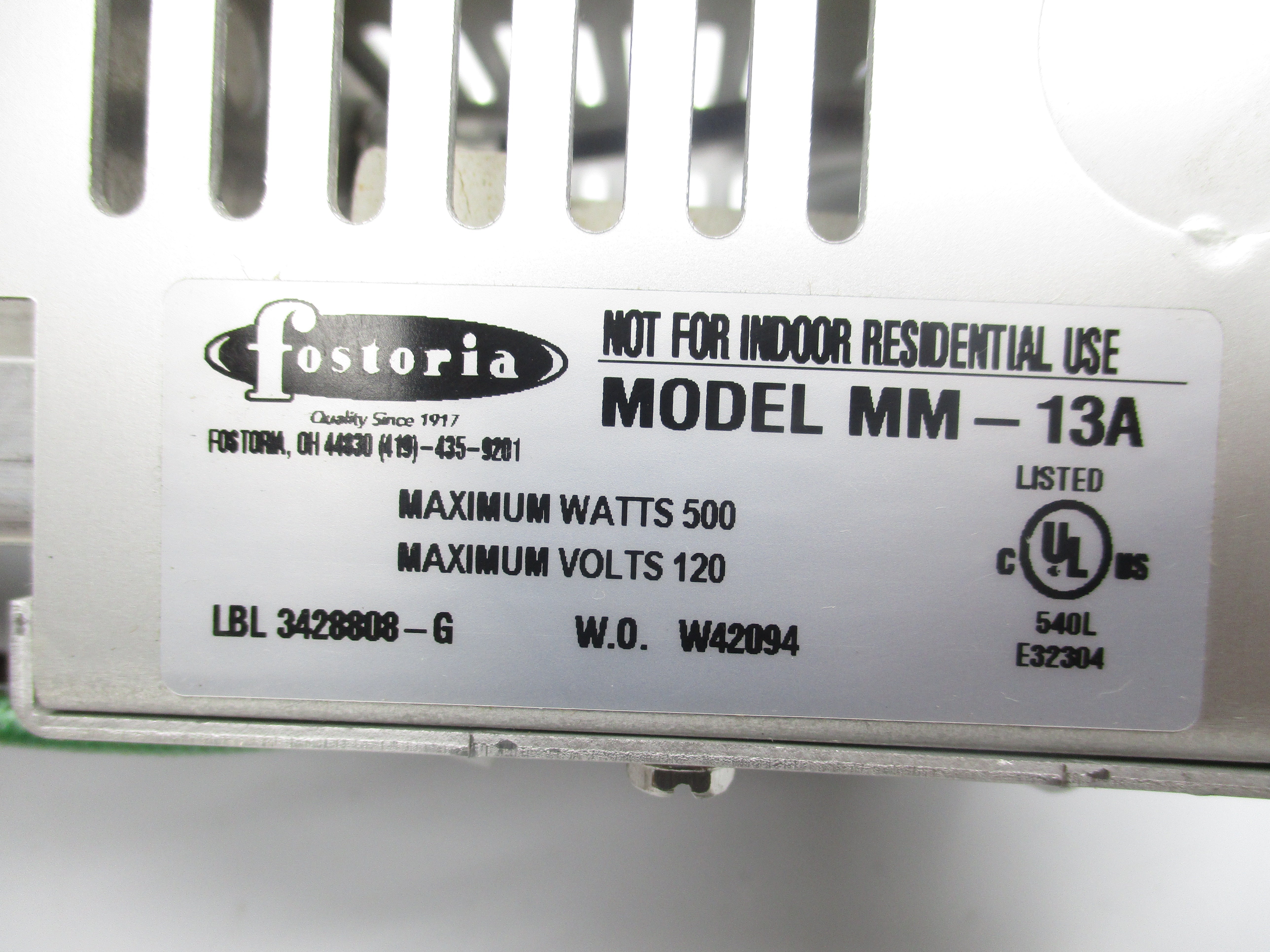 FOSTORIA MM-13A NSNP