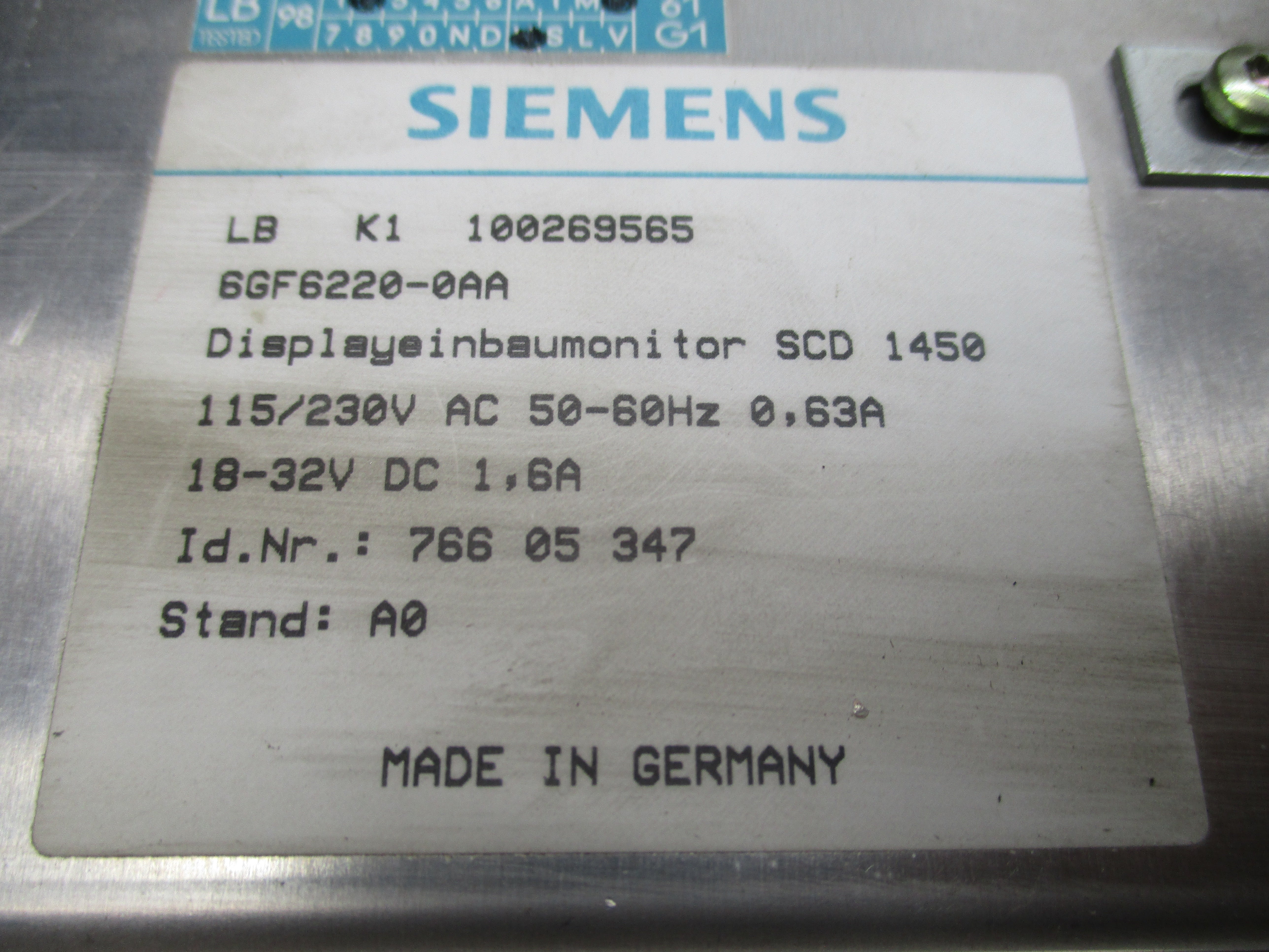 SIEMENS 6GF6220-0AA UNMP