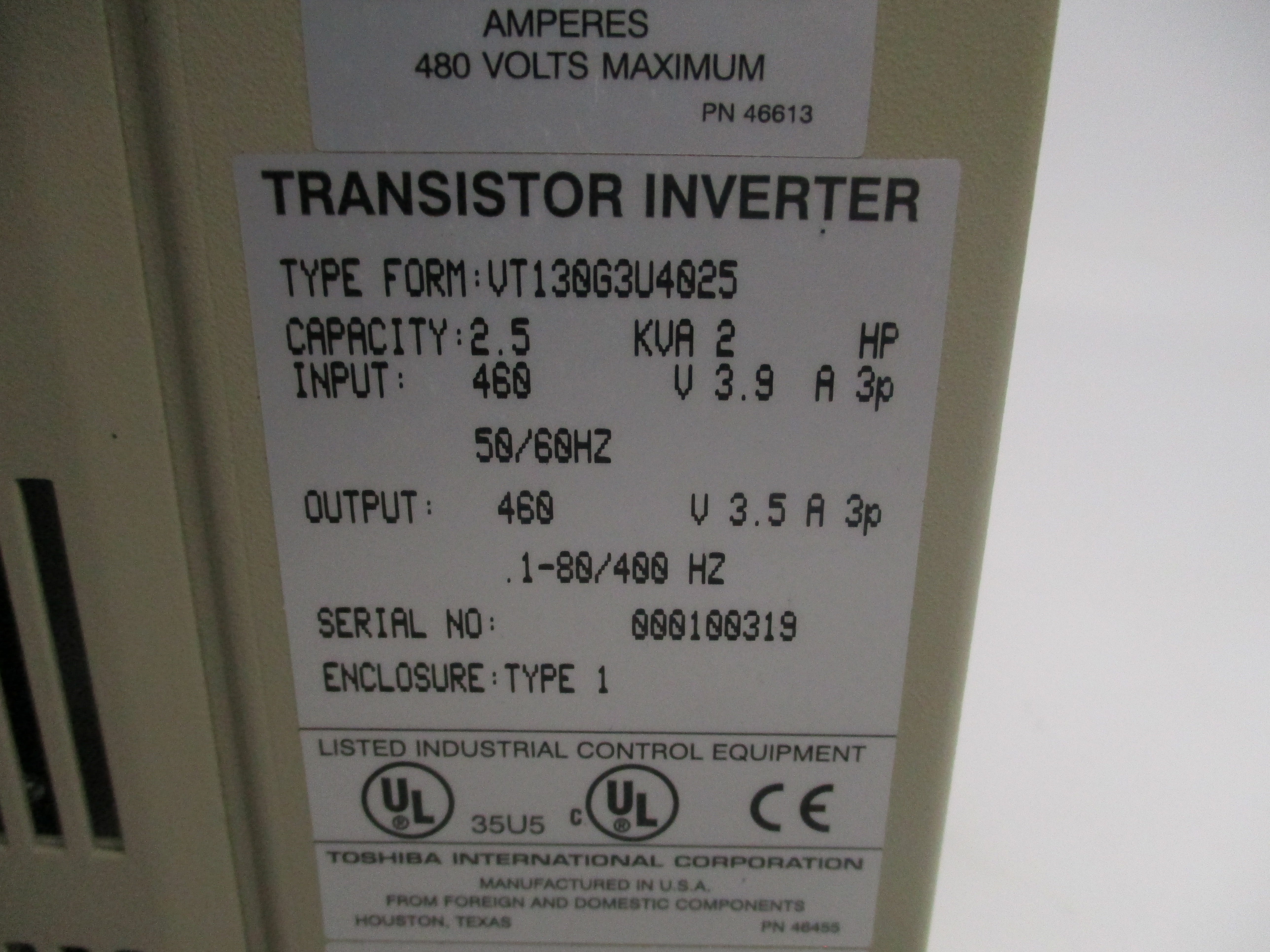 TOSHIBA VT130G3U4025 NSNP