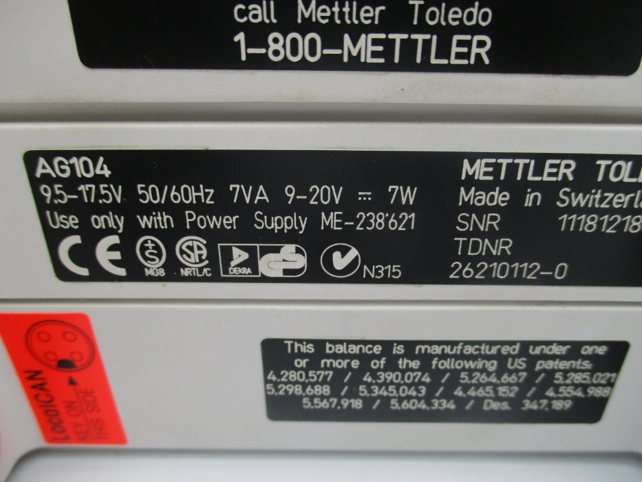 METTLER TOLEDO AG104 NSNP