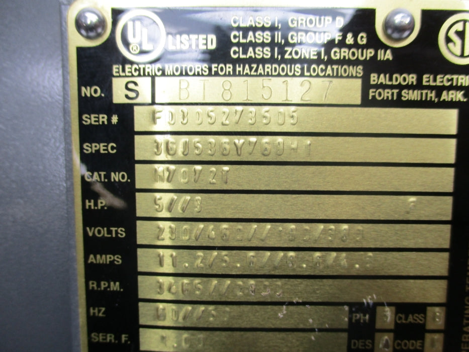 BALDOR M7072T NSNP