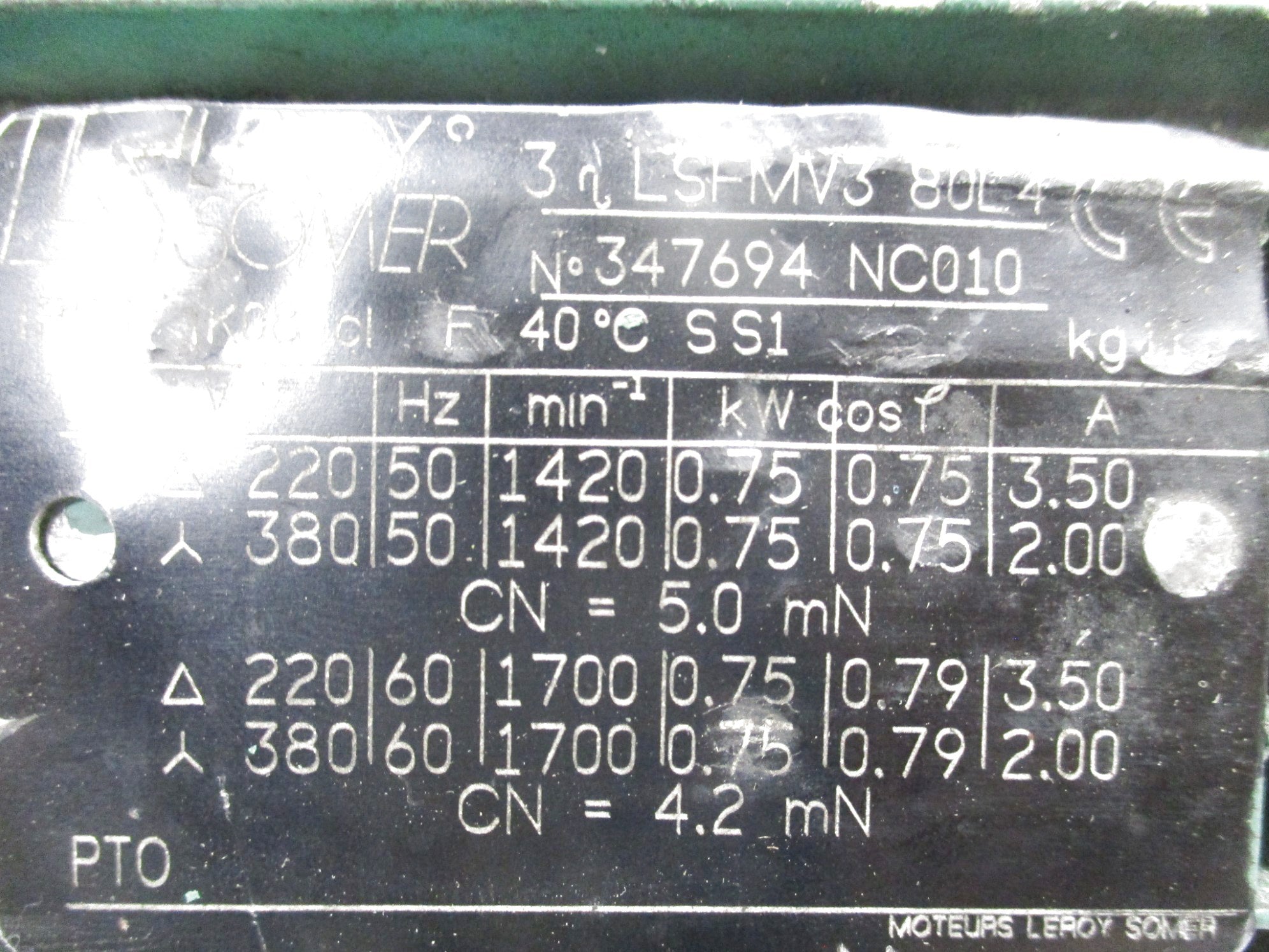 LEROY SOMERS LSFMV380L4 (AS PICTURED) UNMP