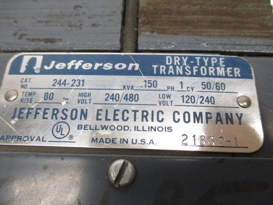 JEFFERSON ELECTRIC 244-231 .150KVA UNMP