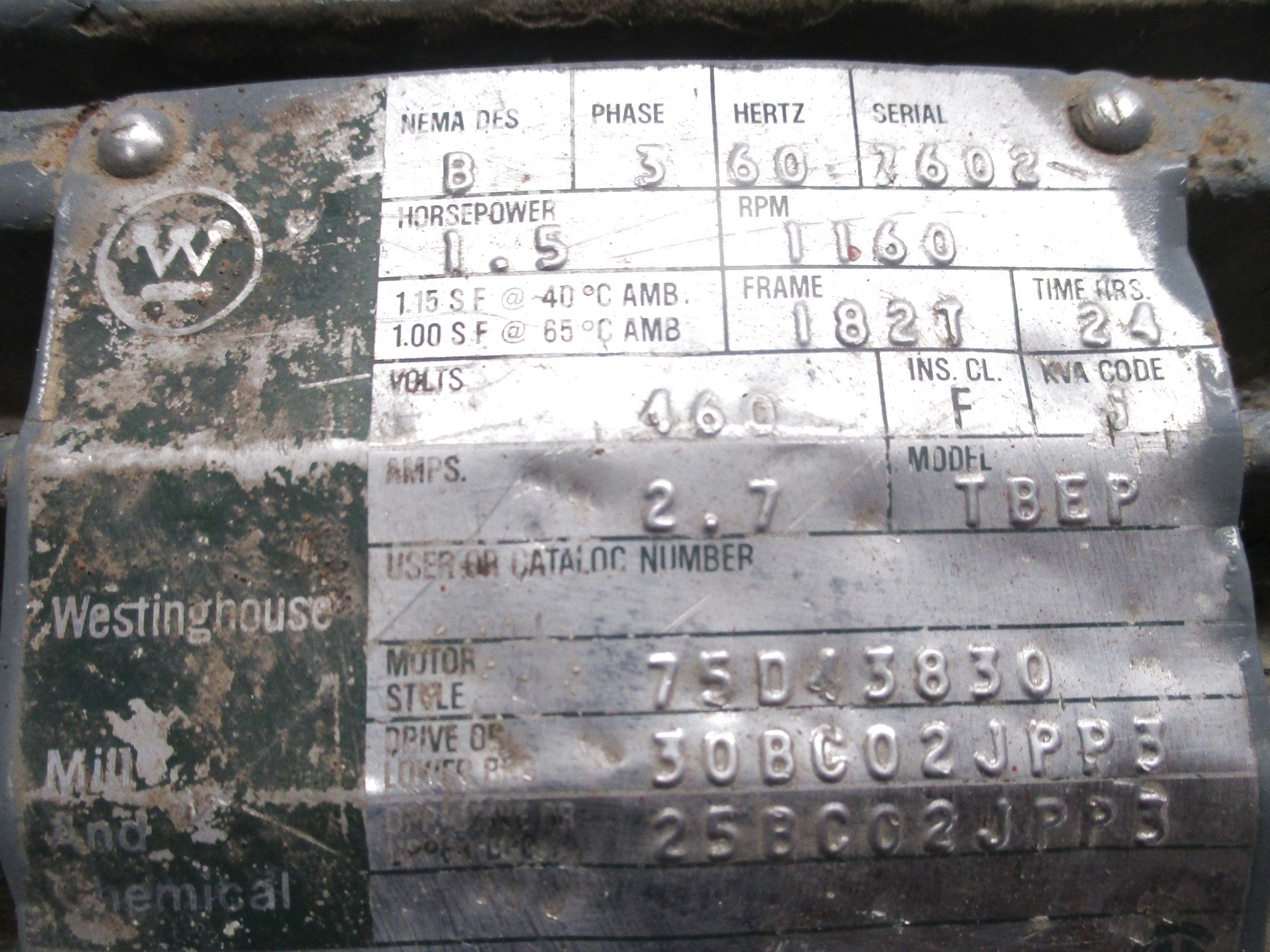 WESTINGHOUSE 75D43830 UNMP
