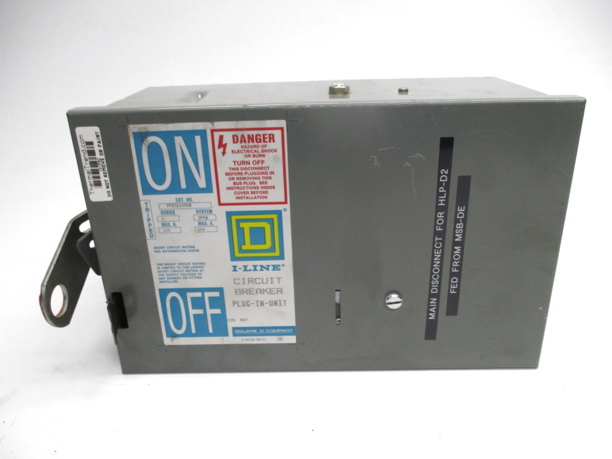 SQUARE D PFH36100GN SER. 3 100A 600V UNMP