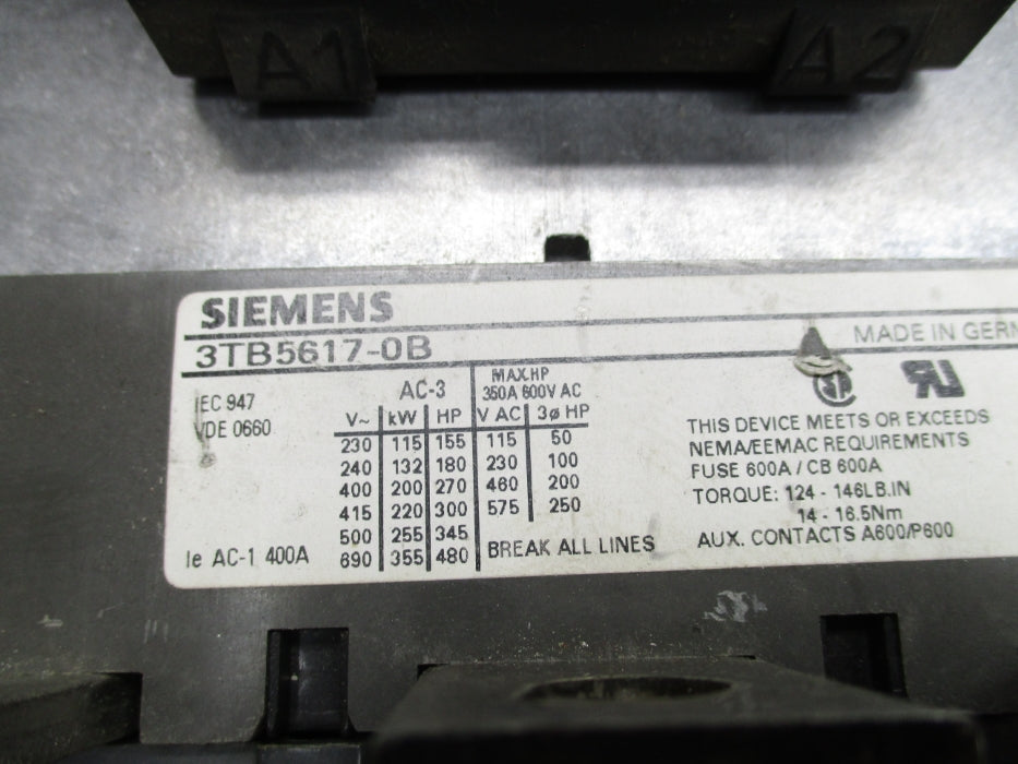 SIEMENS 3TB5617-0B 24..70V UNMP