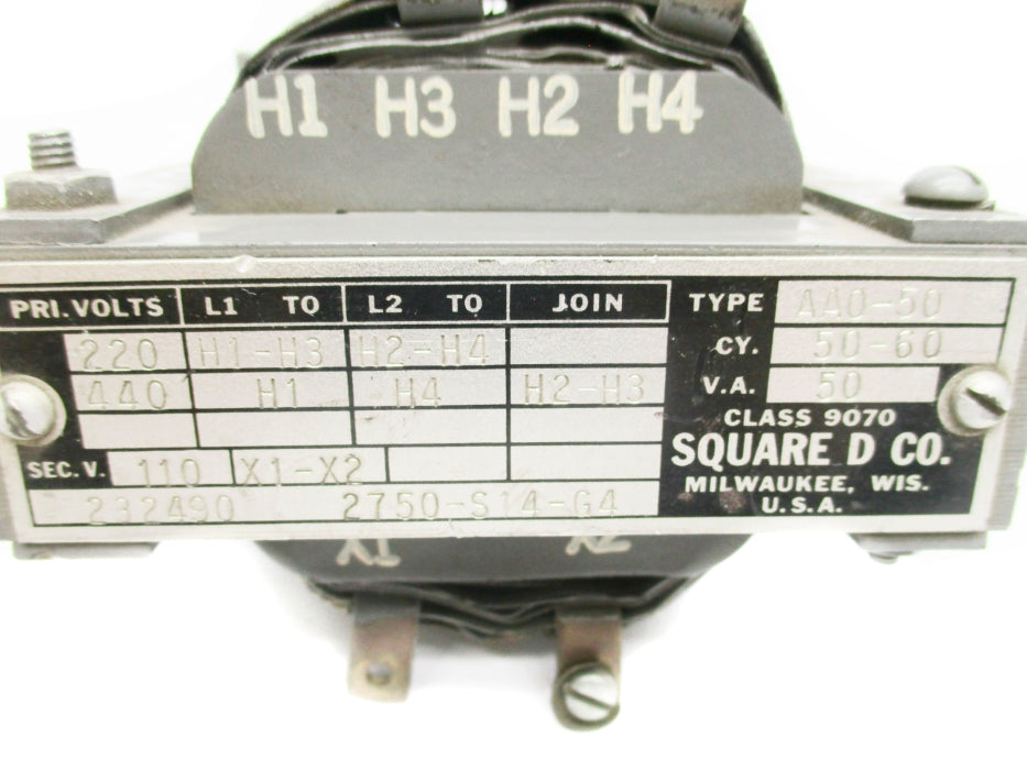 SQUARE D 9070AA0-50 50VA UNMP