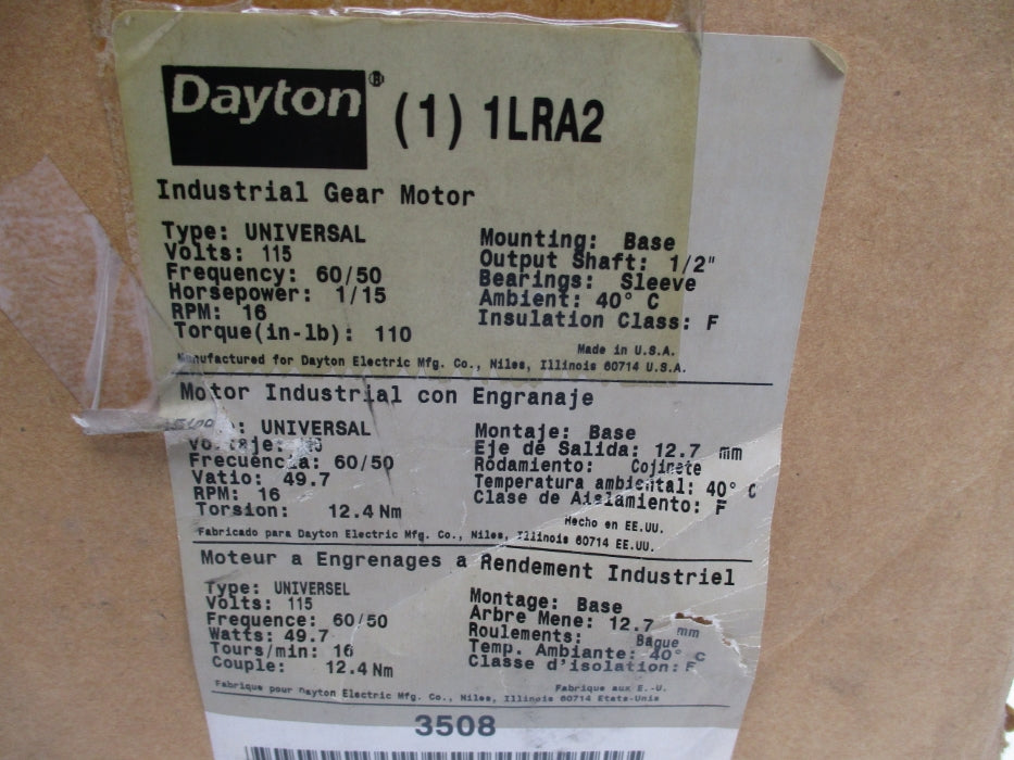 DAYTON 1LRA2 NSMP