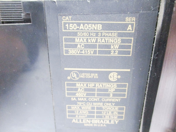 ALLEN BRADLEY 150-A05NB SER. B UNMP