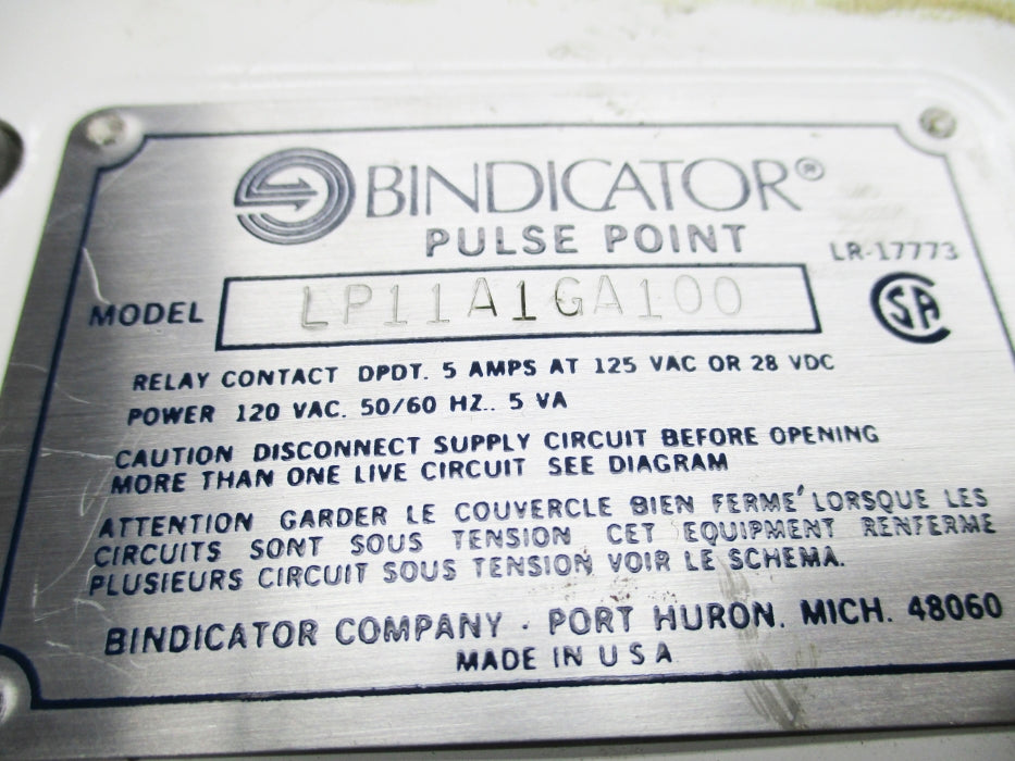 BINDICATOR LP11A1GA100 NSNP