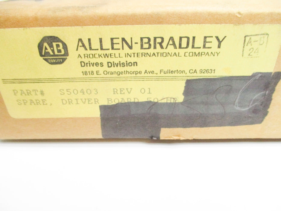 INDUSTRIAL SPARE PART S50403 REV. 01 NSMP