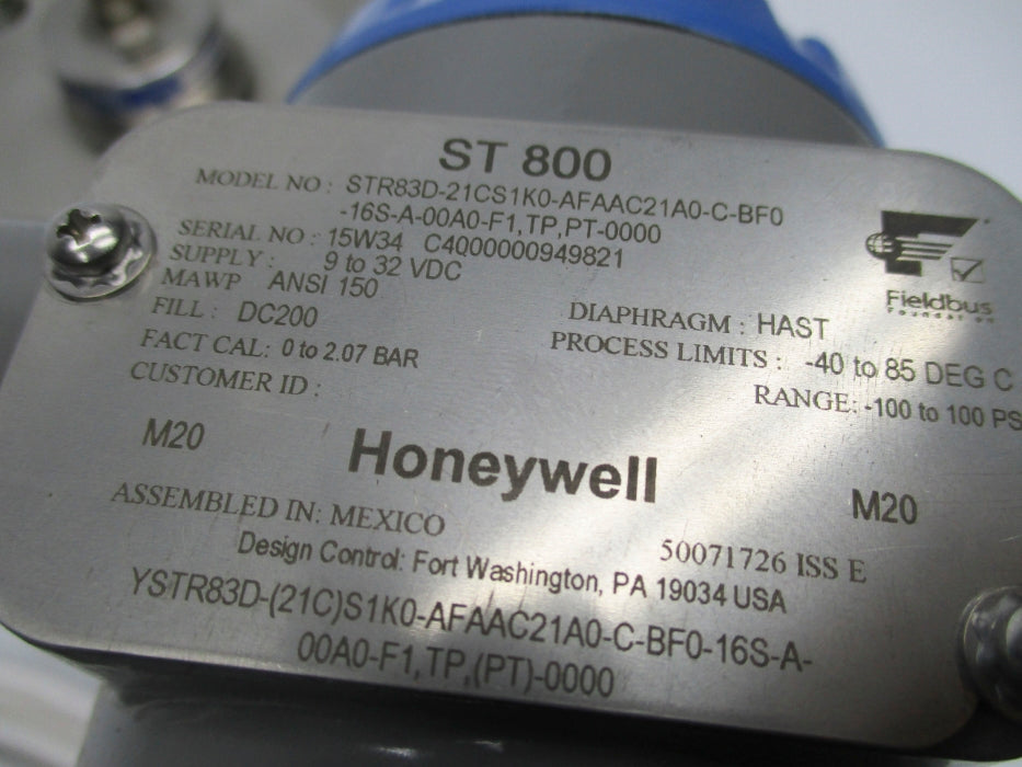 HONEYWELL STR83D-21CS1K0-AFAAC21A0-C-BF0-16S-A-00A0-F1,TP,PT-0000 -100-100 NSNP
