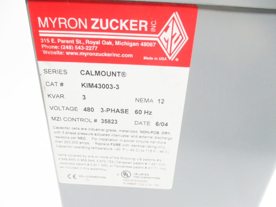 MYRON ZUCKER KIM43003-3 NSNP
