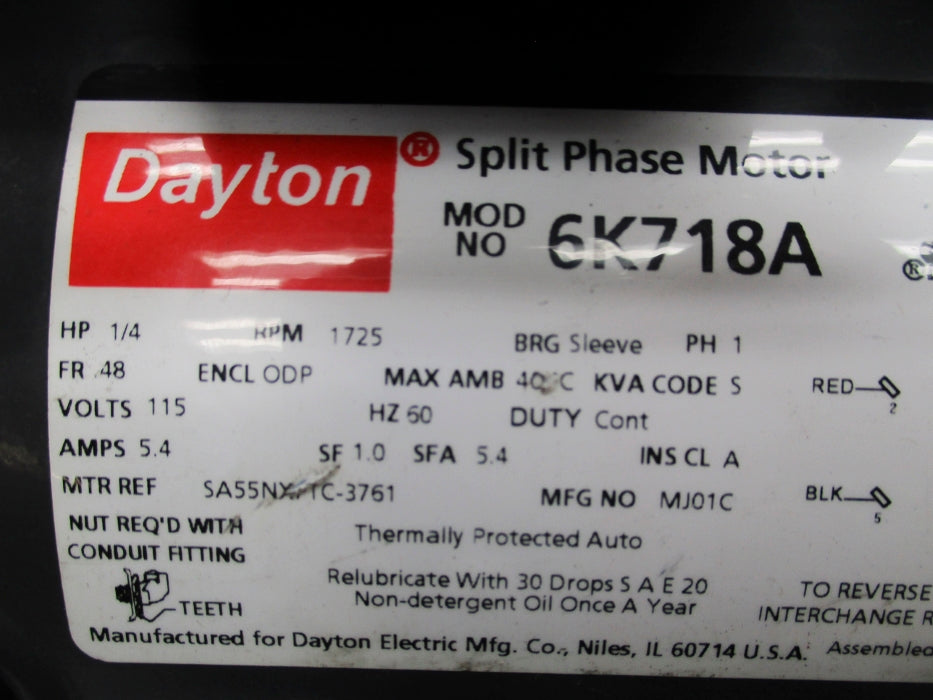 DAYTON 6K718A UNMP