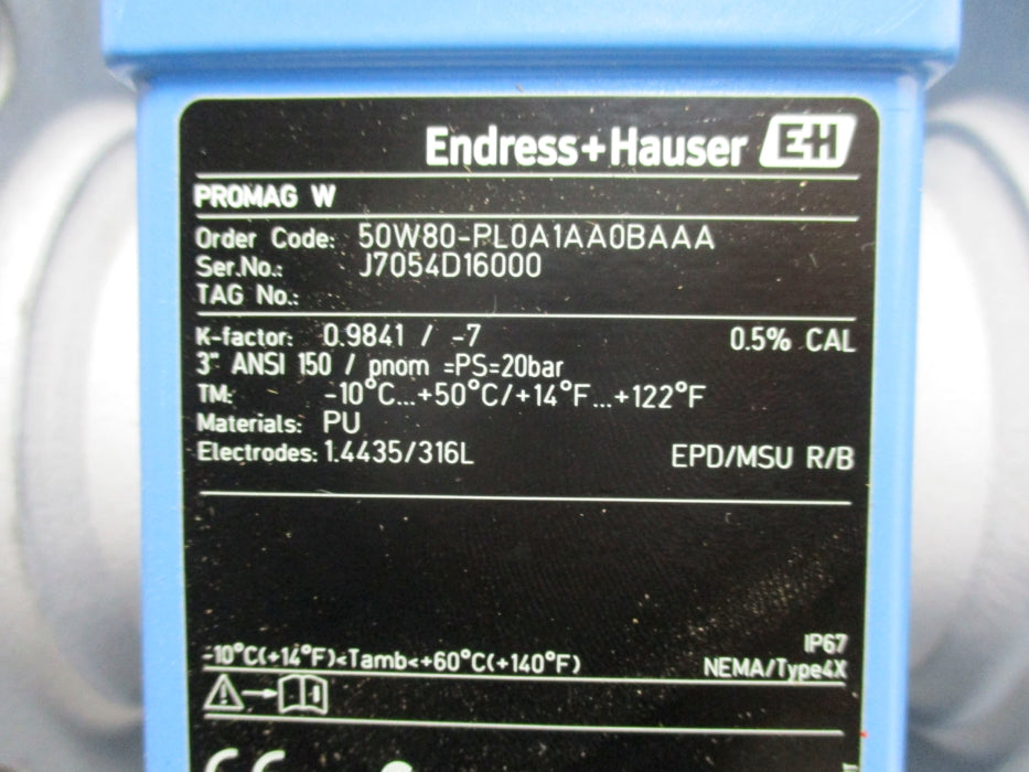 ENDRESS+HAUSER 50W80-PL0A1AA0BAAA NSMP