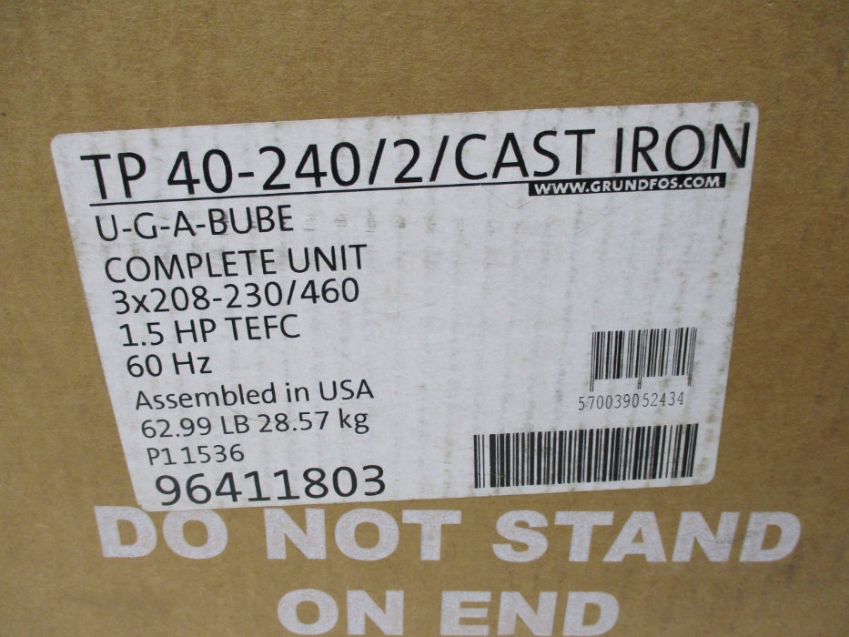 GRUNDFOS TP40-240/2U-G-A-BUBE 96411803 NSMP