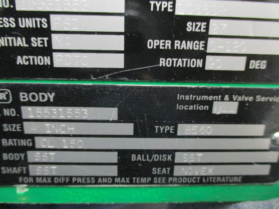 FISHER 1066SR 8560 120PSI REMAN