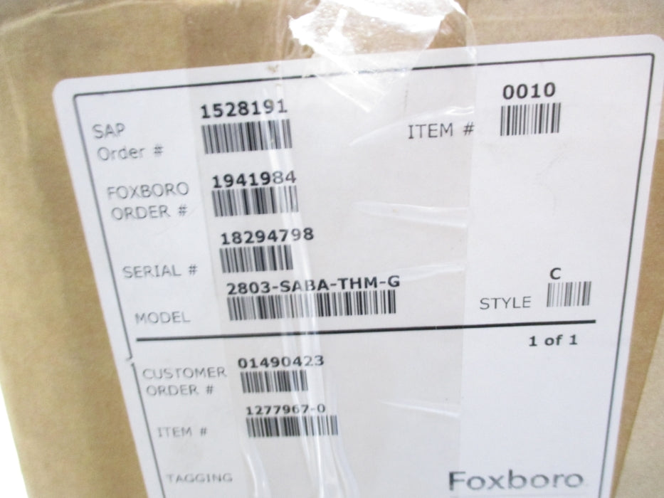 FOXBORO 2803-SABA-THM-G NSMP