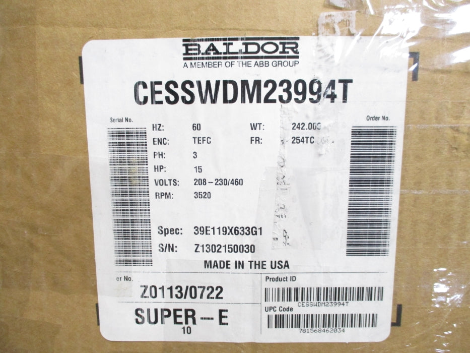 BALDOR CESSWDM23994T NSMP