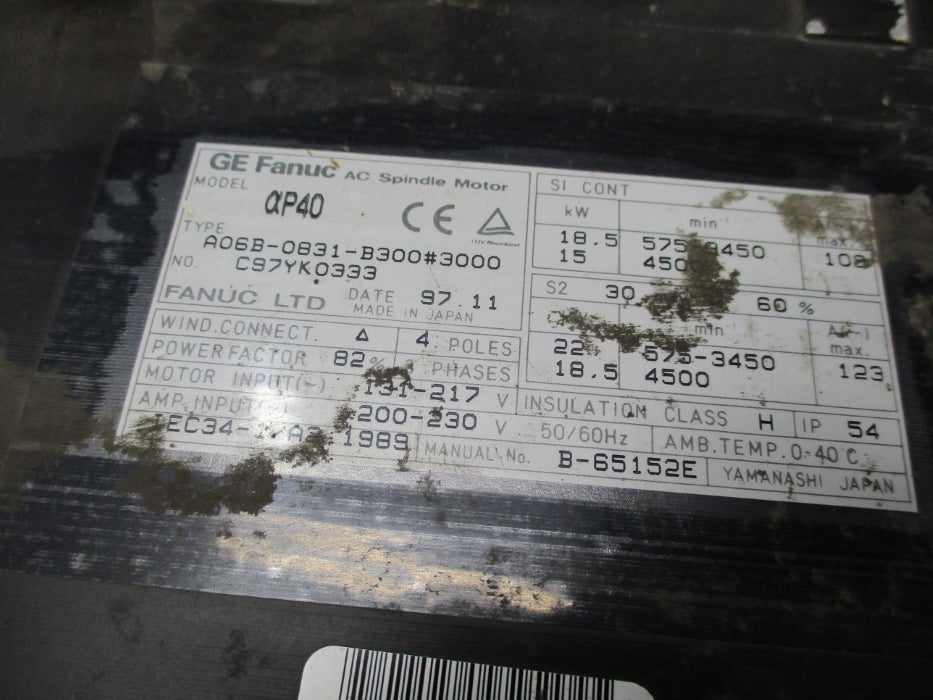 FANUC A06B-0831-B300#3000 UNMP