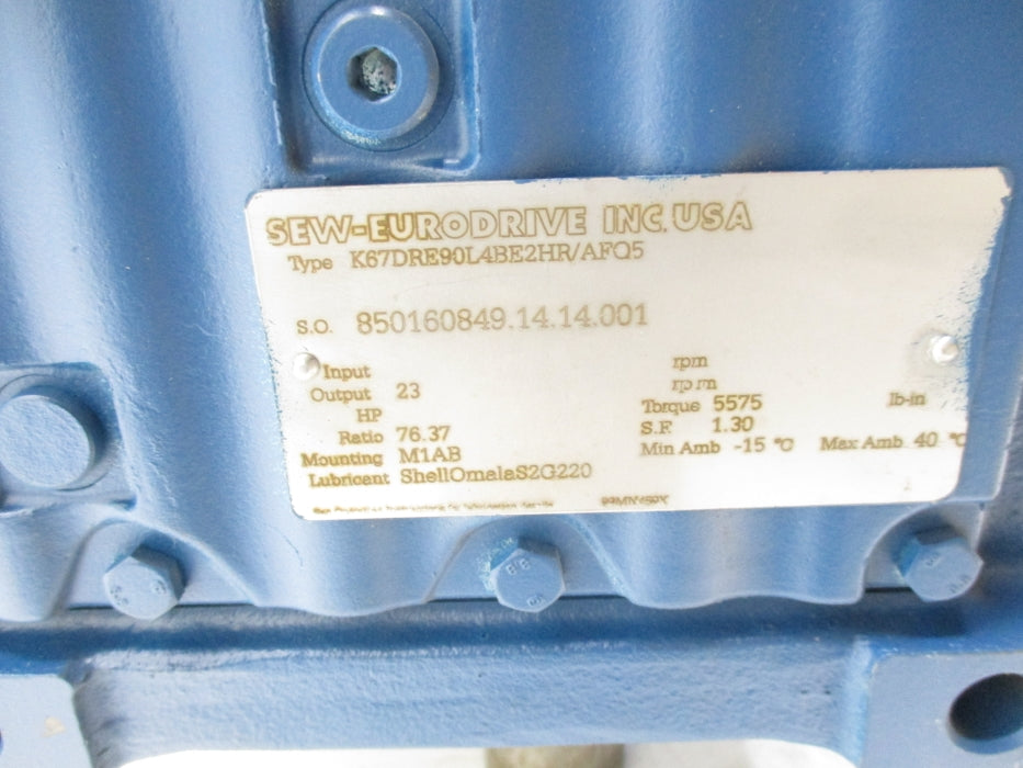 SEW-EURODRIVE K67DRE90L4BE2HR/AFO5 NSNP