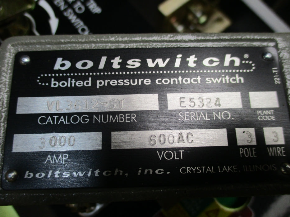BOLT SWITCH VL3612-ST NSMP