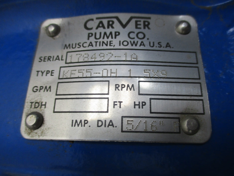 CARVER PUMPS KF55-0H1.5X9 NSNP