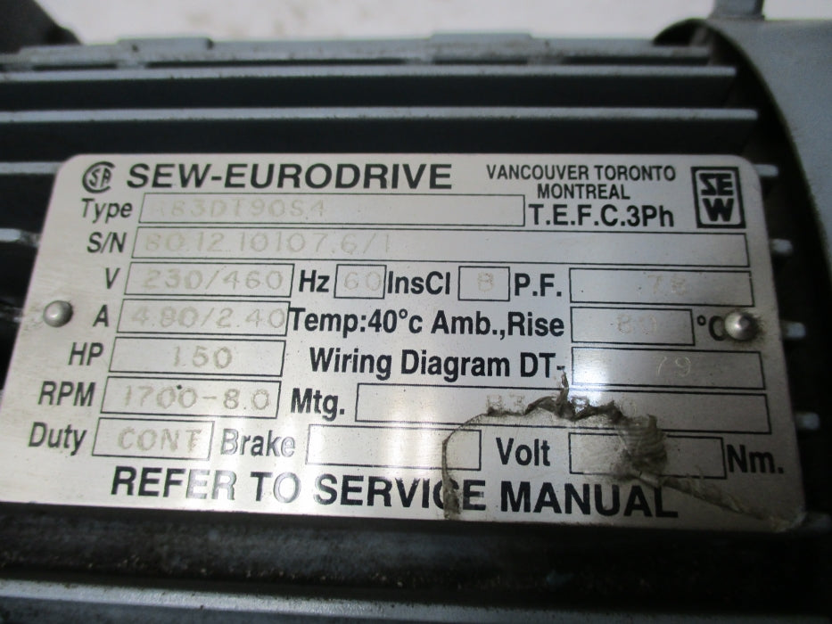 SEW-EURODRIVE RB3DT90S4 NSNP