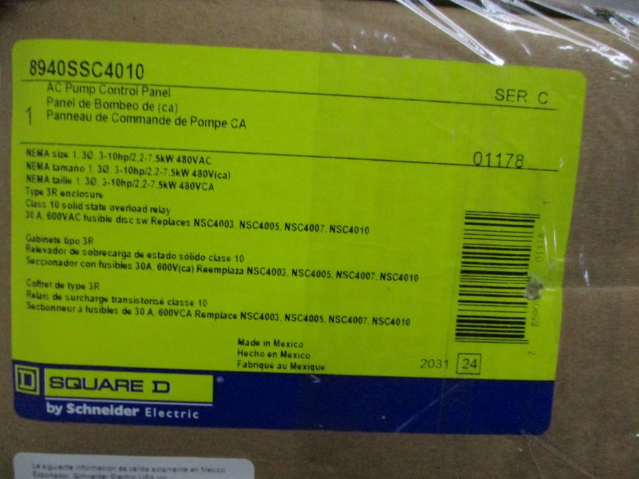 SQUARE D 8940SSC4010 SER. C NSMP