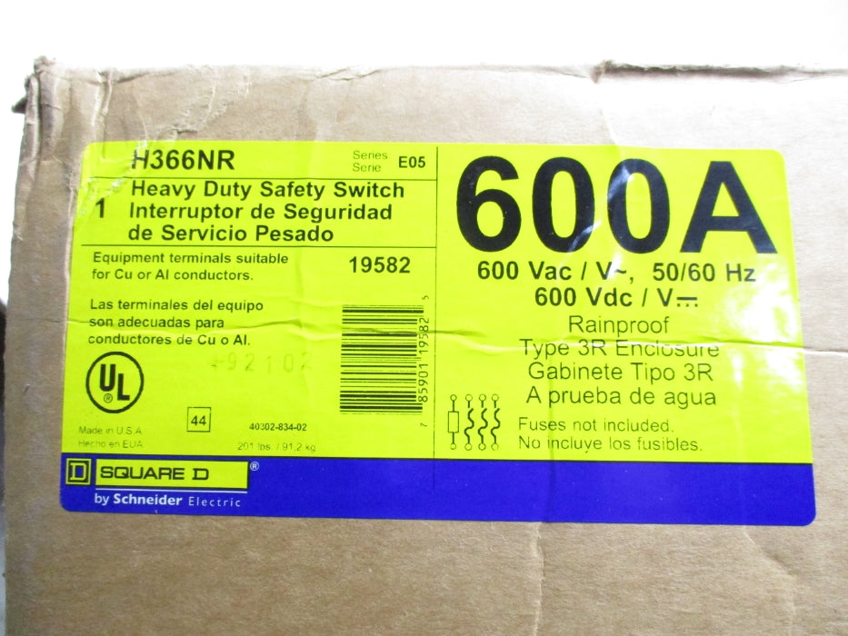 SQUARE D H366NR NEW IN SQUARE D FACTORY BOX NSMP