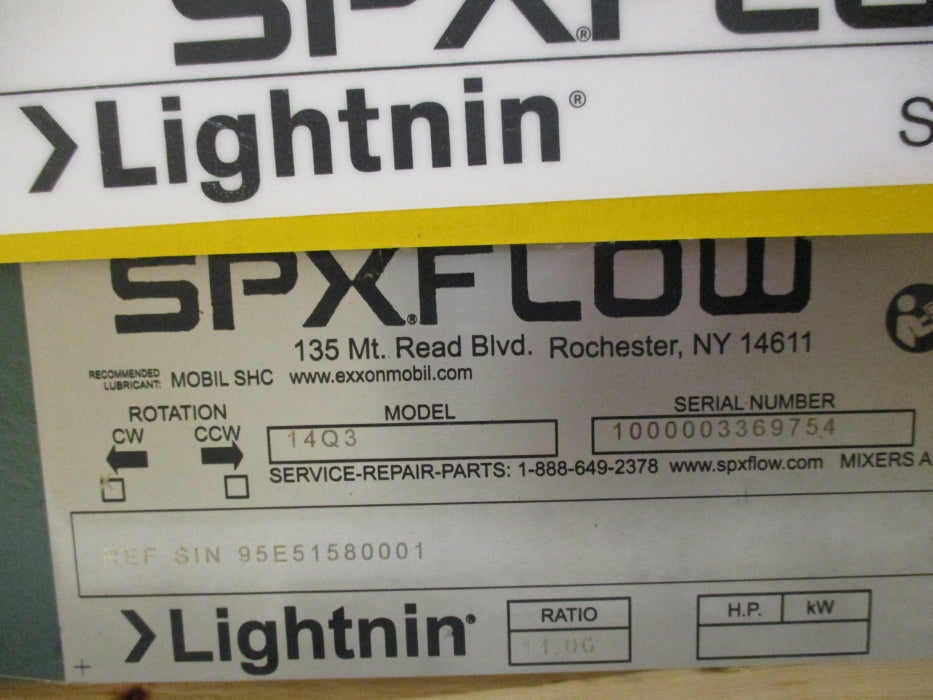 LIGHTNIN SPX FLOW 14Q3 MIXER NSMP