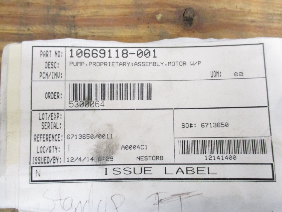 PROPRIETARY PUMP 10669118-001 with 75HP 364/5TC MOTOR NSNP