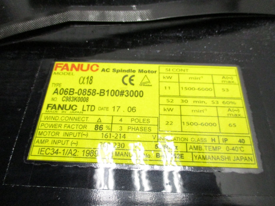 FANUC A06B-0858-B100#3000 NSNP