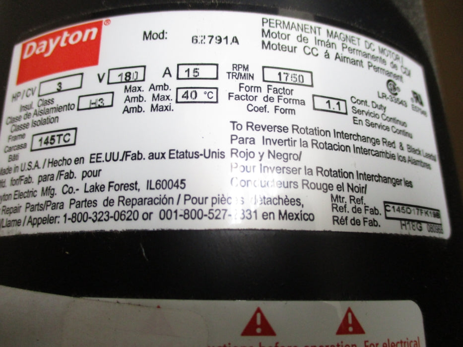 DAYTON 6Z791A NSMP
