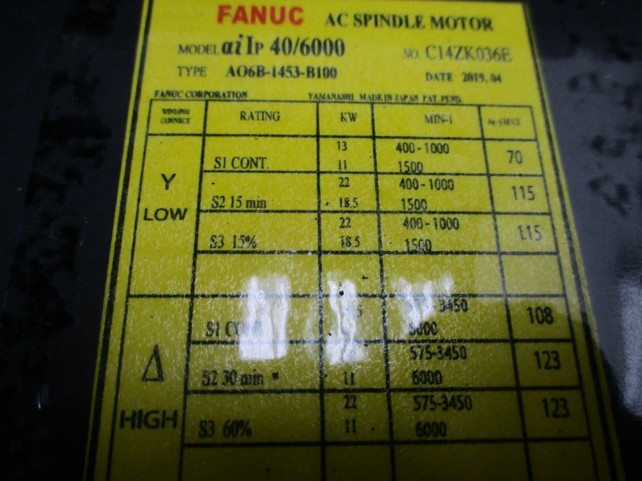 FANUC A06B-1453-B100 NSMP