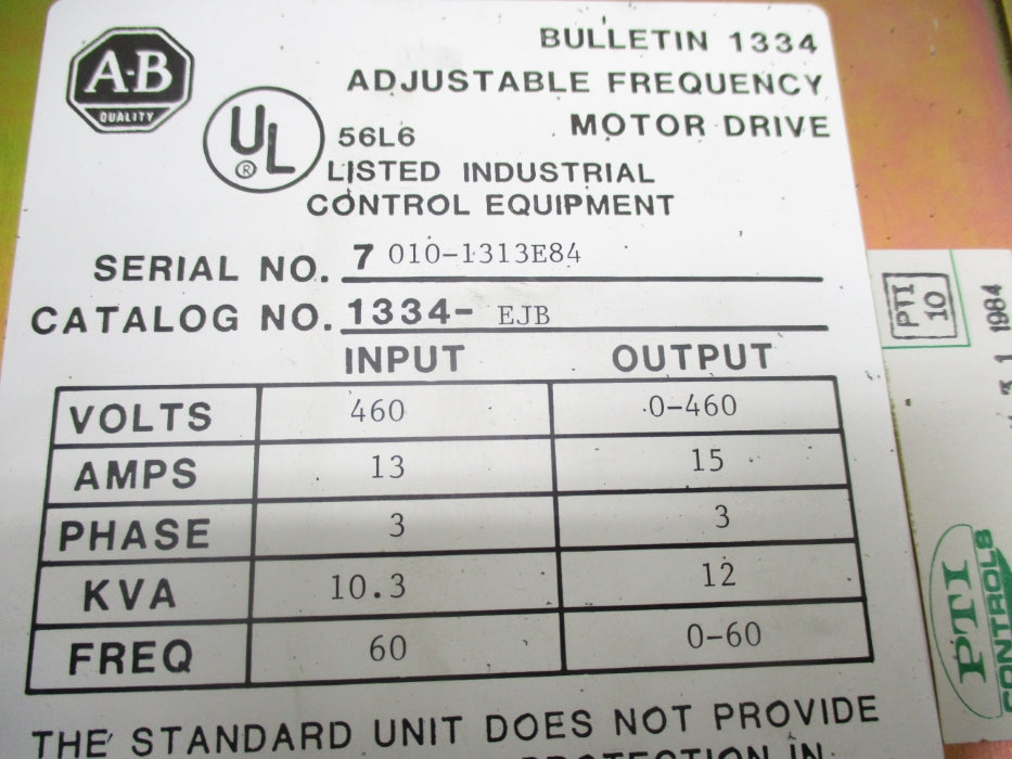 ALLEN BRADLEY 1334-EJB NSNP
