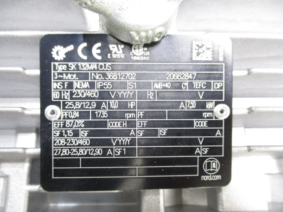 NORDS SK132M/4CUS SK672.1 10HP NSMP