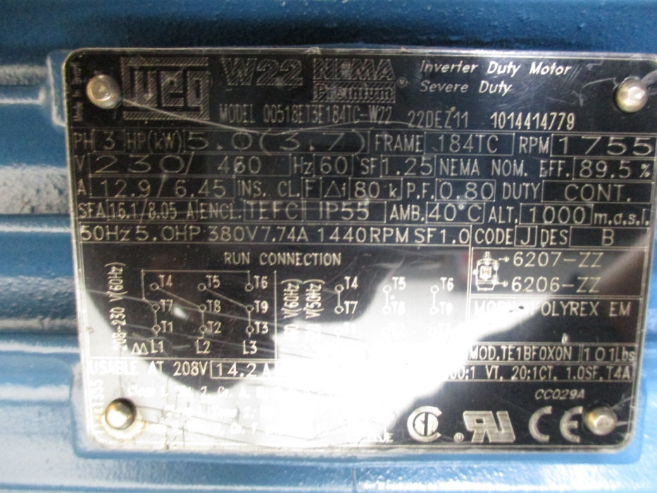 WEG 00518ET3E184TC-W22 NSMP
