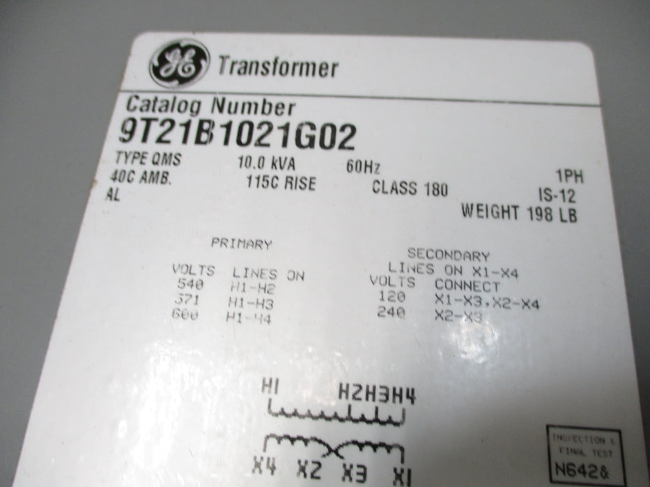 GENERAL ELECTRIC 9T21B1021G02 10KVA NSMP