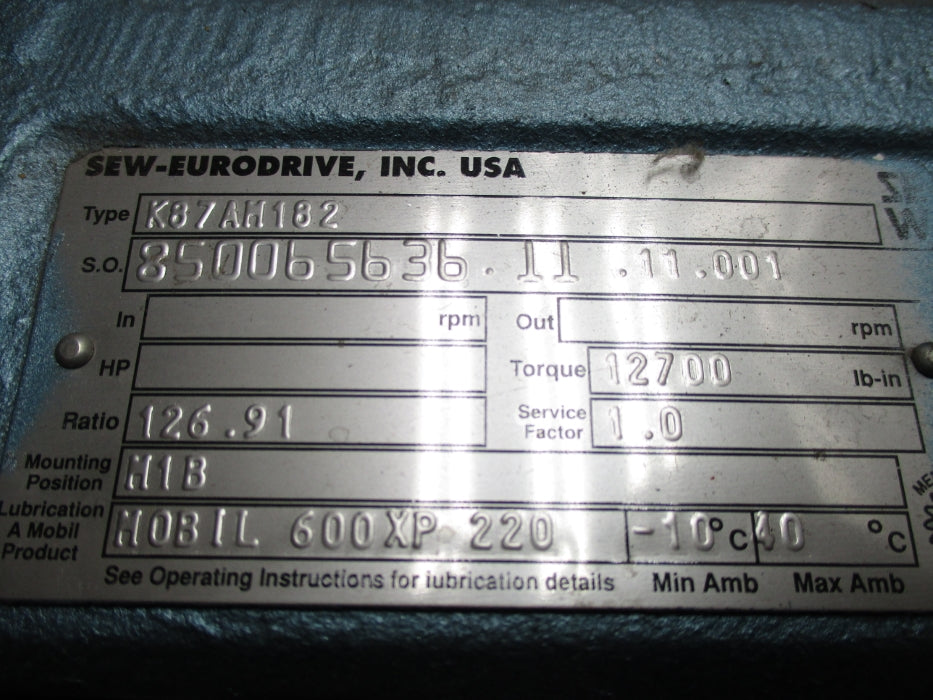 SEW-EURODRIVE K87AM182 NSNP