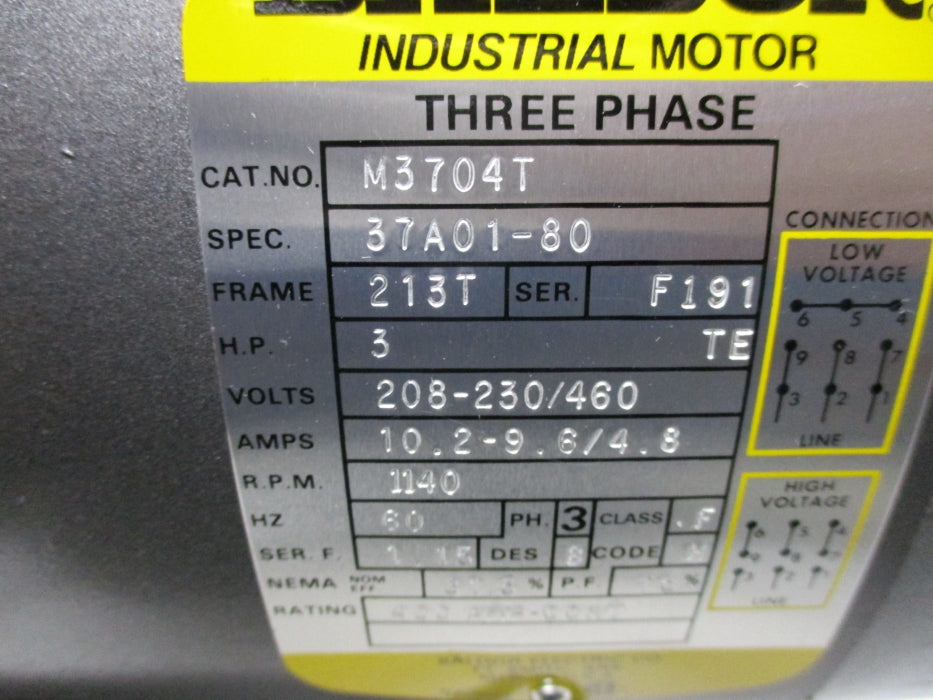 BALDOR M3704T 37A01-80 NSMP