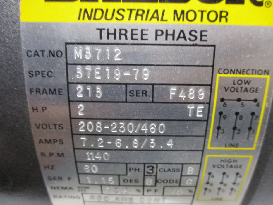 BALDOR M3712 SER. F498 NSMP