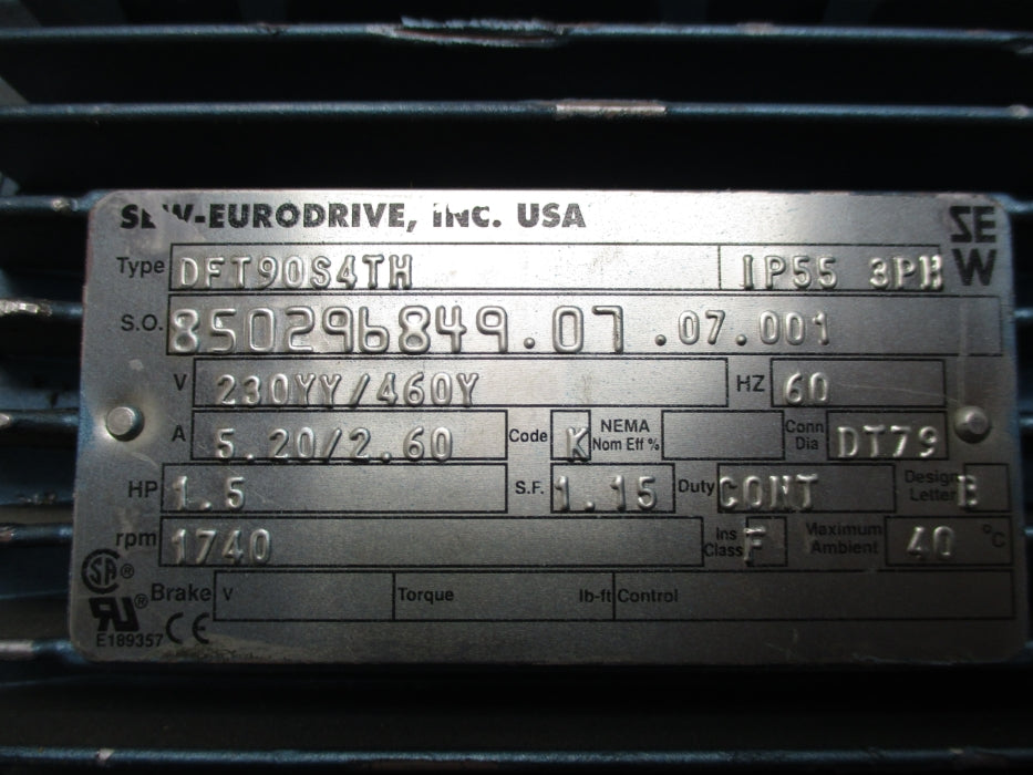 SEW-EURODRIVE KA57DT90S4TH DFT90S4TH NSNP